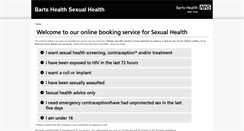 Desktop Screenshot of bartssexualhealthbooking.nhs.uk